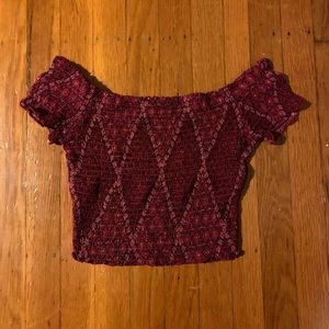 Kendall and Kylie Off-the-shoulder Crop Top